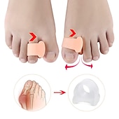 cheap Bunion Corrector-Toe Separators Hammer Toe Straightener - 2-Pack Big Toe Spacers Clear - Gel Spreader - Correct Crooked Toes - Bunion Corrector and Bunion Relief - Pads for Overlapping Hallux Valgus Yoga - Clear