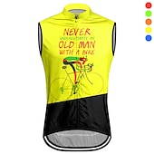 economico Giacche e gilet da uomo-Per uomo Gilet da ciclismo Maglia da Ciclismo Grafico Lettere &amp; Numeri Divertente Senza Maniche Bicicletta Gilet / Panciotto Top con 3 tasche posteriori Mountain Bike MTB Ciclismo su strada