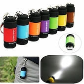 cheap Tactical Flashlights-1PC Waterproof Mini Keychain Pocket Torch USB Rechargeable LED Flashlight Lamp Outdoor Sports Interior Design