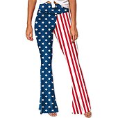 halpa Pohjat-Retro / vintage 1960 luku 1970 luku Housut Bell Bottom Housut Leveälahkeiset housut Hippi Naamiaispuku Naisten Arki-asut Tyttöjen polttarit Pride-paraati Aikuisten Housut