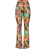 abordables Fondos-Retro Antiguo Años 60 Años 70 Pantalones Canguelo Los pantalones de campana Hippie Disfraz Mujer Ropa Cotidiana Desfile del orgullo Mes del Orgullo Adulto Pantalones