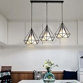 olcso Függőfények-led függőlámpa 60 cm 3 fényű sputnik design csillárok étkezőbe hálószoba függőlámpák ipari festett felületek 110-240v