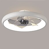 cheap Ceiling Fan Lights-Ceiling Fans with Lights Flush Mount Low Profile Indoor Ceiling Fan,21&quot; Dimmable Bladeless Ceiling Fans with Remote Control,Smart 3 Colors 6 Speeds Reversible