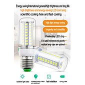 رخيصةأون مصابيح كهربائية-e27 led مصباح e14 / g9 led لمبة smd5730 220 فولت الذرة لمبة الثريا شمعة ضوء led للديكور المنزل