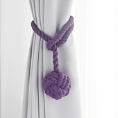 cheap Curtain Accessories-Rope Curtain Tassel Tie Backs Curtain Fringe Tiebacks Holdbacks Window Drapes Curtain Strap Buckle Holder Window Decorative Accessories