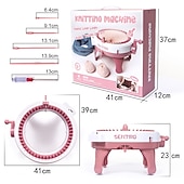 abordables Jouets fantaisie-Machine à tricoter DIY à 48 aiguilles extra large Machine à tisser à la main Jouets interactifs pour les écharpes bonnets des filles et la famille Cadeau de Noël