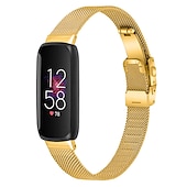 baratos Pulseiras de relógio Fitbit-Pulseira de Smartwatch Compatível com Fitbit Inspire 3 Inspire 2 / Inspire HR / Inspire Aço Inoxidável Relógio inteligente Alça Ajustável Com Transparência Mulheres Homens Pulseira Estilo Milanês