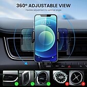 cheap Car Holder-StarFire Mobile Phone Holder For Car Air Outlet 360 Degree Rotation StablePhone Mount Compatible For Android/IOS Suitable For 4-7 Inches Smart Phone Black