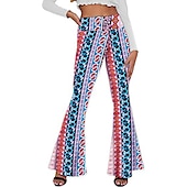 cheap Bottoms-Retro Vintage 1960s 1970s Trousers Bell Bottom Pants Hippie Women&#039;s Daily Wear Pride Parade Pride Month Adults&#039; Pants