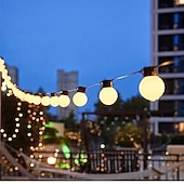 Недорогие Питание от USB-уличный фонарь для кемпинга струнные большие лампочки 5m-20leds 6.5m-30leds водонепроницаемые антираздавленные светодиодные лампочки открытый задний двор садовое крыльцо декоративный светильник для палатки терраса лампа