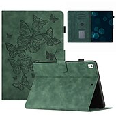 Χαμηλού Κόστους iPad θήκη-Δισκίο Θήκες Καλύμματα Για Apple Mini 11 iPad Air 5ο ipad 9th 8th 7th Generation 10.2 inch iPad Air 3ο με βάση στήριξης Ανοιγόμενη Θήκη καρτών Πεταλούδα Μονόχρωμο TPU PU δέρμα