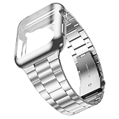 baratos Pulseiras de Apple Watch-Compatível com Pulseira Apple Watch 38mm 40mm 41mm 42mm 44mm 45mm 49mm com caixa Antichoque Aço Inoxidável pulseira de substituição para iwatch Ultra 2 Series 9 8 7 SE 6 5 4 3 2 1