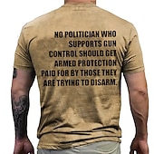 Men's Pro-Gun Rights Graphic T-Shirt: Anti-Gun Control Hypocrisy Political Statement Short Sleeve3