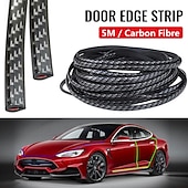 cheap Car Body Decoration &amp; Protection-StarFire 5M Carbon Fiber Car Door Edge Protector - Anti-Collision Bumper Trim, Scratch Guard &amp; Sealing Strip for Car Styling