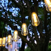 cheap Solar String Lights-Solar Bulb String Lights Outdoor Solar Waterproof Retro Bulb Fairy String Lights 3M-10LEDs 5M-20LEDs 7M-30LEDs for Cafe Wedding Party Patio Holiday Decoration IP65 Garden Light