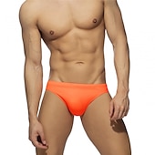 preiswerte Herren Badehosen-Herren Bademode Badehosen Schwimmen Tanga Glatt Atmungsaktiv Weich Freizeitskleidung Wochenende Stilvoll Einfach Schwarz Weiß