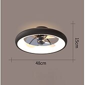 cheap Ceiling Fan Lights-Ceiling Fans with Lights Flush Mount Low Profile Indoor Ceiling Fan,21&quot; Dimmable Bladeless Ceiling Fans with Remote Control,Smart 3 Colors 6 Speeds Reversible