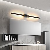 cheap Indoor Wall Lights-Vanity Lighting Simple 23.4&quot; IP20 Mirror Front Lights Iron Acrylic Black Household Fashion Retractable Bathroom Anti-Fog Dressing Table Led Mirror Cabinet Lamp Bath Lights