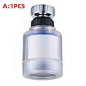cheap Faucet Sprayer-Faucet Water Filter for Bathroom Kitchen Sink, ABS Purifier Sprayer Shower Head Filter for Face Skin Wash, 5pcs Filter Element PP Cotton, Hard Water Filtration Remove Chlorine Fluoride Heavy Metals