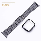 baratos Pulseiras de Apple Watch-Compatível com Pulseira Apple Watch 38mm 40mm 41mm 42mm 44mm 45mm 49mm com caixa Antichoque Aço Inoxidável pulseira de substituição para iwatch Ultra 2 Series 9 8 7 SE 6 5 4 3 2 1