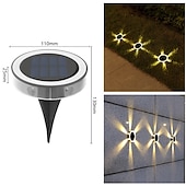 olcso Kültéri falilámpák-6 led napelemes lámpák kültéri ip65 vízálló eltemetett lámpa teraszhoz pázsit lépcsők lépcsők kerti dekoráció kültéri napelemes lámpák
