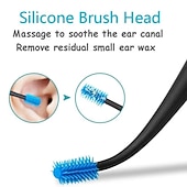 cheap Personal Care &amp; Health-2pcs Double-Sided Earpick Soft Silicone Spiral Rotating Ear Wax Cleaner Ears Remover Clean Tool Spiral Design
