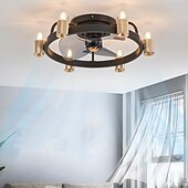 お買い得  シーリングファンライト-リモコン付きシーリングファン 3/6ライト フラッシュマウント ロープロファイル 屋内シーリングファン 39インチ 220-240v