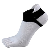 billiga herrstrumpor-Herr 3 Par Ankelstrumpor Tåstrumpor Lågt skurna strumpor Svart Vit Färg Färgblock Dagliga kläder Semester Helgen Nät Medium Sommar Vår &amp; Höst Stylish Ledigt