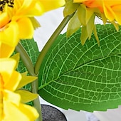 ieftine Lumini decorative-Lumină artificială de noapte cu floarea soarelui, reîncărcabilă pentru acasă, lampă decorativă, lumini de noapte creative pentru copii, prieten, cadou de sărbători, lumină LED