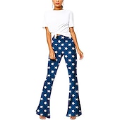 halpa Pohjat-Retro / vintage 1960 luku 1970 luku Housut Bell Bottom Housut Leveälahkeiset housut Hippi Naamiaispuku Naisten Arki-asut Tyttöjen polttarit Pride-paraati Aikuisten Housut