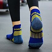 abordables calcetines de hombre-Hombre 1 Par Calcetín Calcetas Calcetines Antideslizantes Calcetines para correr Negro Azul Marino Color Rayas Primavera, Otoño, Invierno, Verano