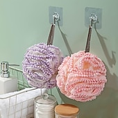 cheap Bathroom Gadgets-Big Bath Loofahs Shower Puff Ball, Flower Loofah Sponge Shower Bath Sponge Exfoliating Body Scrubber Pouf For Men Women