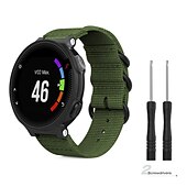 baratos Relógios Garmin-Pulseiras de Relógio para Garmin Forerunner 220/230/235/620/630/735XT Approach S20 / S6 / S5 Náilon Substituição Alça com ferramenta de remoção Ajustável Respirável Pulseira Esportiva Pulseira
