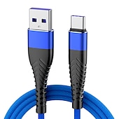economico Cavetti per cellulari-5a cavo dati usb per iphone caricatore rapido cavo di ricarica per telefono android tipo c xiaomi huawei samsung filo caricatore per ipad