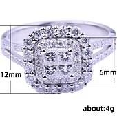 abordables Accessoires portables-Bague de mariage en zircon avec micro-ensemble classique pour femmes souhaitant un artisanat populaire