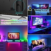 cheap Remote Control-USB 5M RGB LED Strip Light with 24 Keys Remote Control Back Light 5050 SMD RGBIC LED Strip Light for Bedroom Home TV Back Light DIY Decor