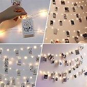 tanie Łańcuchy świetlne baterii-Lampki świetlne LED Oświetlenie Fotograficzne USB LED Bajkowe Lampki Zasilane Baterią Girlanda do Sypialni Domu na Imprezę Ślubną Dekoracja