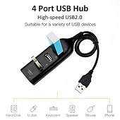 cheap USB Hubs-Micro USB Hub 2.0 Multi USB Port 4 Ports Hub USB High Speed HUb USB Splitter For PC Computer Accessories