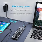 cheap USB Hubs-USB 3.0 HUB USB Splitter Multi Usb 3 0 Hub Several Ports With Switch Power Supply Adapter Multiple Usb 3.0 Extender Hub For Pc
