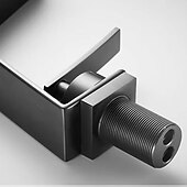 economico Classici-Rubinetto miscelatore lavabo a cascata, rubinetti lavabo lavabo monocomando lavabo monocomando con tubo caldo e freddo, monoblocco vaso acqua rubinetto in ottone montato a ponte