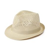 voordelige Herenhoeden-Voor heren Zonnehoed Soaker-hoed Safari hoed Gokker Hoed Strand Hoed Wit khaki Polyesteri Reizen Strandstijl Vakantie Strand Effen Zonbescherming