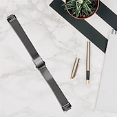 baratos Pulseiras de relógio Fitbit-Pulseira de Smartwatch Compatível com Fitbit Inspire 3 Inspire 2 / Inspire HR / Inspire Aço Inoxidável Relógio inteligente Alça Ajustável Com Transparência Mulheres Homens Pulseira Estilo Milanês