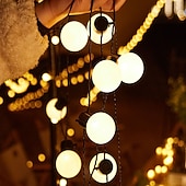 Недорогие Питание от солнечной энергии-Солнечные фейерверковые гирлянды 7М 30LED водонепроницаемые уличные огни для сада вечеринки на свадьбе декор для патио балкона атмосферные огни ландшафта