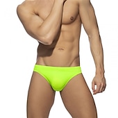 preiswerte Herren Badehosen-Herren Bademode Badehosen Schwimmen Tanga Glatt Atmungsaktiv Weich Freizeitskleidung Wochenende Stilvoll Einfach Schwarz Weiß