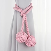 cheap Curtain Accessories-Rope Curtain Tassel Tie Backs Curtain Fringe Tiebacks Holdbacks Window Drapes Curtain Strap Buckle Holder Window Decorative Accessories