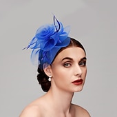 preiswerte Faszinator-Damen Fascinator für Party Hochzeit Sonderanlass Federstoff Rot Pink Grün um zu beeindrucken Fascinator Renntag Kleid
