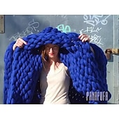 economico Coperte da letto-coperta in maglia spessa coperta in lana super spessa tessuta a mano coperta per divano coperta per maglieria coperta in filo spesso