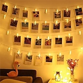 tanie Łańcuchy świetlne baterii-Lampki świetlne LED Oświetlenie Fotograficzne USB LED Bajkowe Lampki Zasilane Baterią Girlanda do Sypialni Domu na Imprezę Ślubną Dekoracja