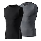 abordables Maillots Hombre-Hombre Camiseta sin mangas de gimnasio Camiseta sin Mangas de Compresión Sin Mangas Capa base Deportivo Otoño Poliéster Elastán Secado rápido Reductor del Sudor Entrenamiento de gimnasio Baloncesto