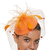 preiswerte Faszinator-Fascinatoren Künstliche Feder Kentucky Derby Pferderennen Cocktail Elegant Britisch Mit Feder Blumig Kopfschmuck Kopfbedeckung